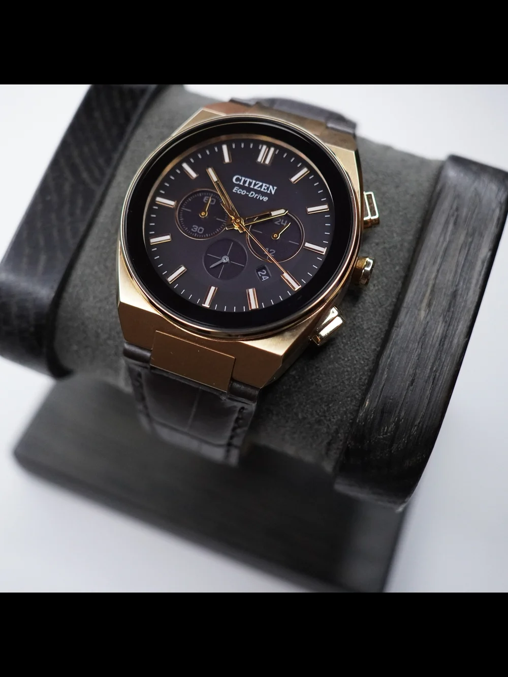 Citizen Eco-Drive Axiom SC CA4583-01E Rose Gold Chronograph Sapphire Watch